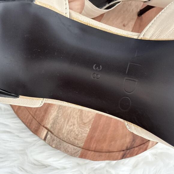 ALDO Shoes Womens Size 38 Beige d'Orsay Pointed Toe Stiletto Heel Pumps Dress - Picture 11 of 14